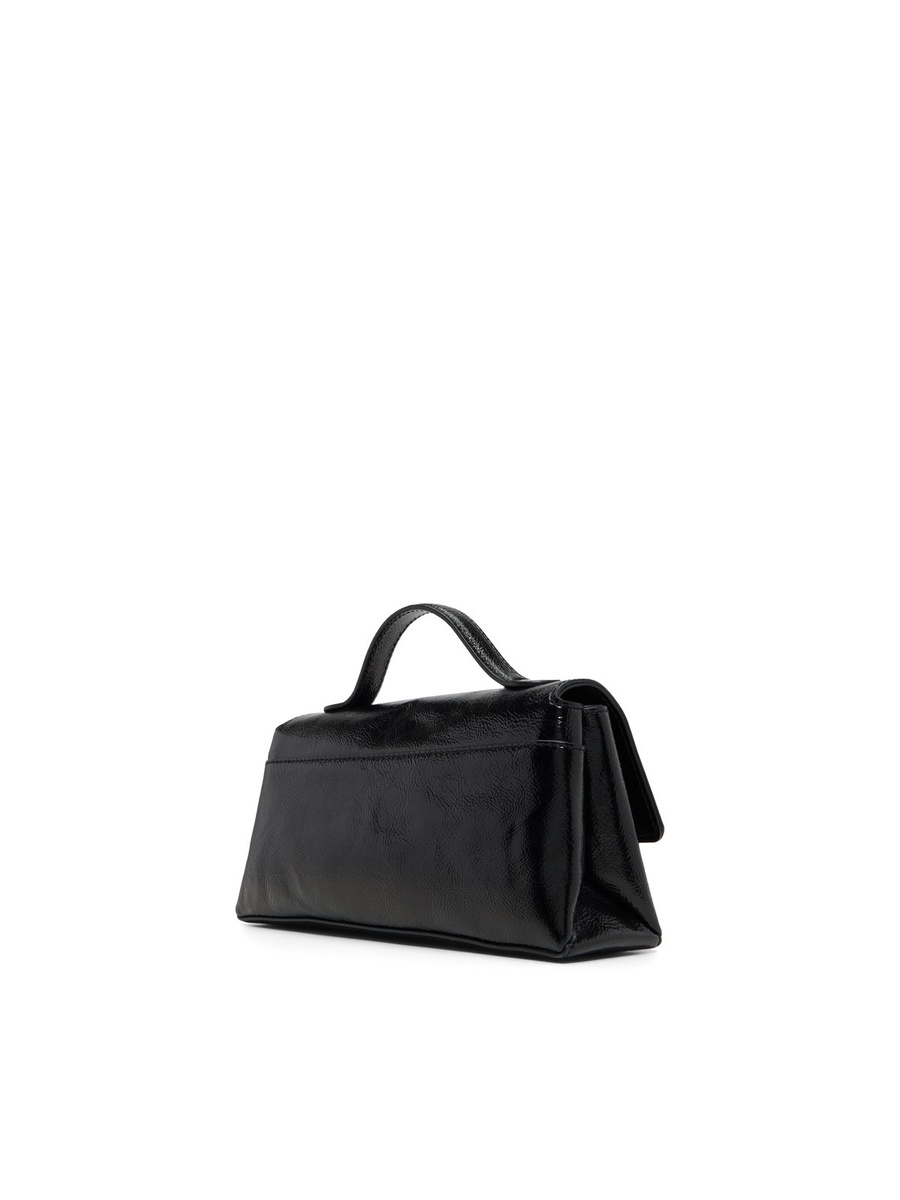 Women Black Plain Handbag