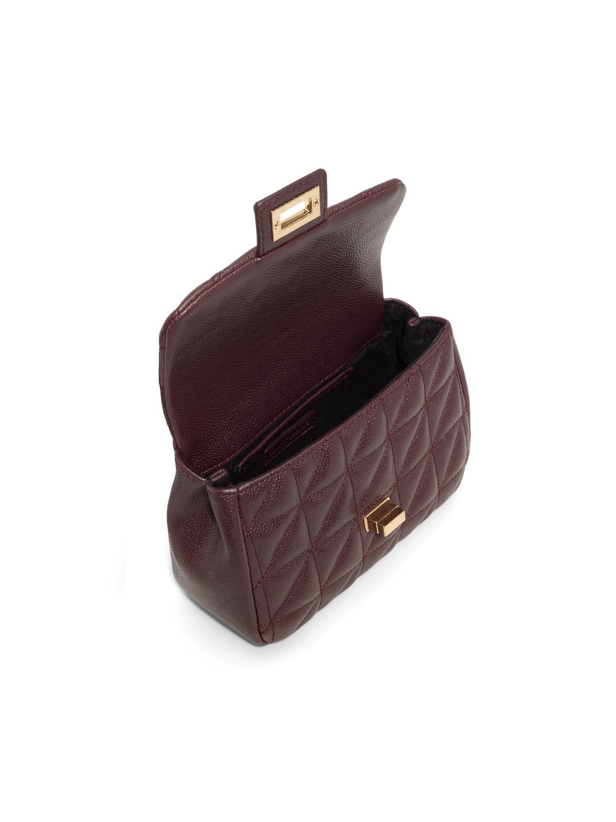 Women Burgundy Quilted Handbag