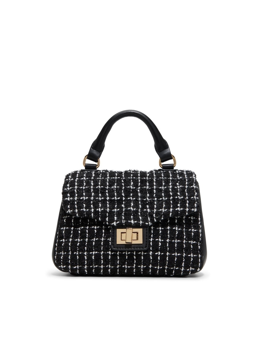 Women Black Tweed Handbag