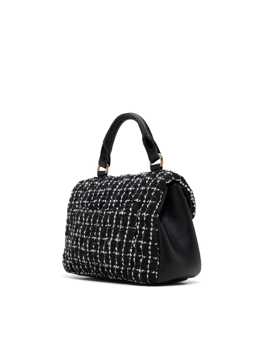 Women Black Tweed Handbag