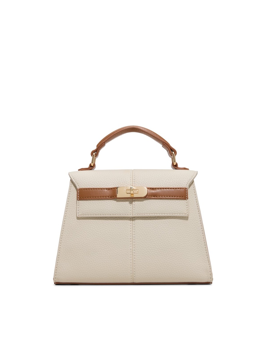 Women Beige Plain Handbag