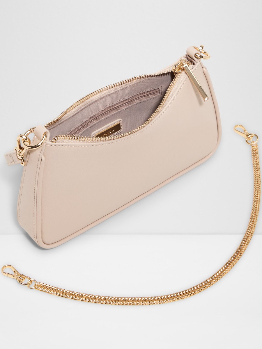 Women Beige Plain Shoulder Bag