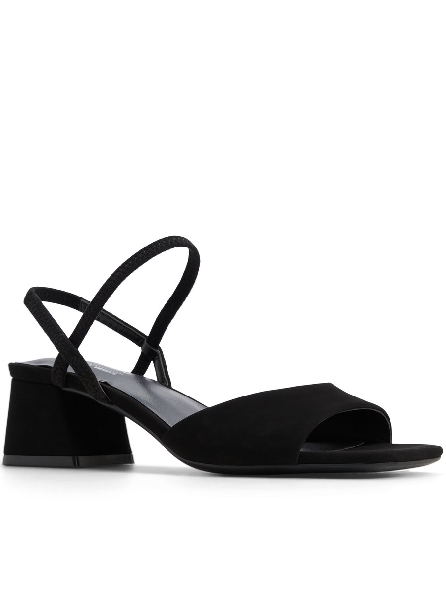 Women Black Mid-Heel Strappy Sandals