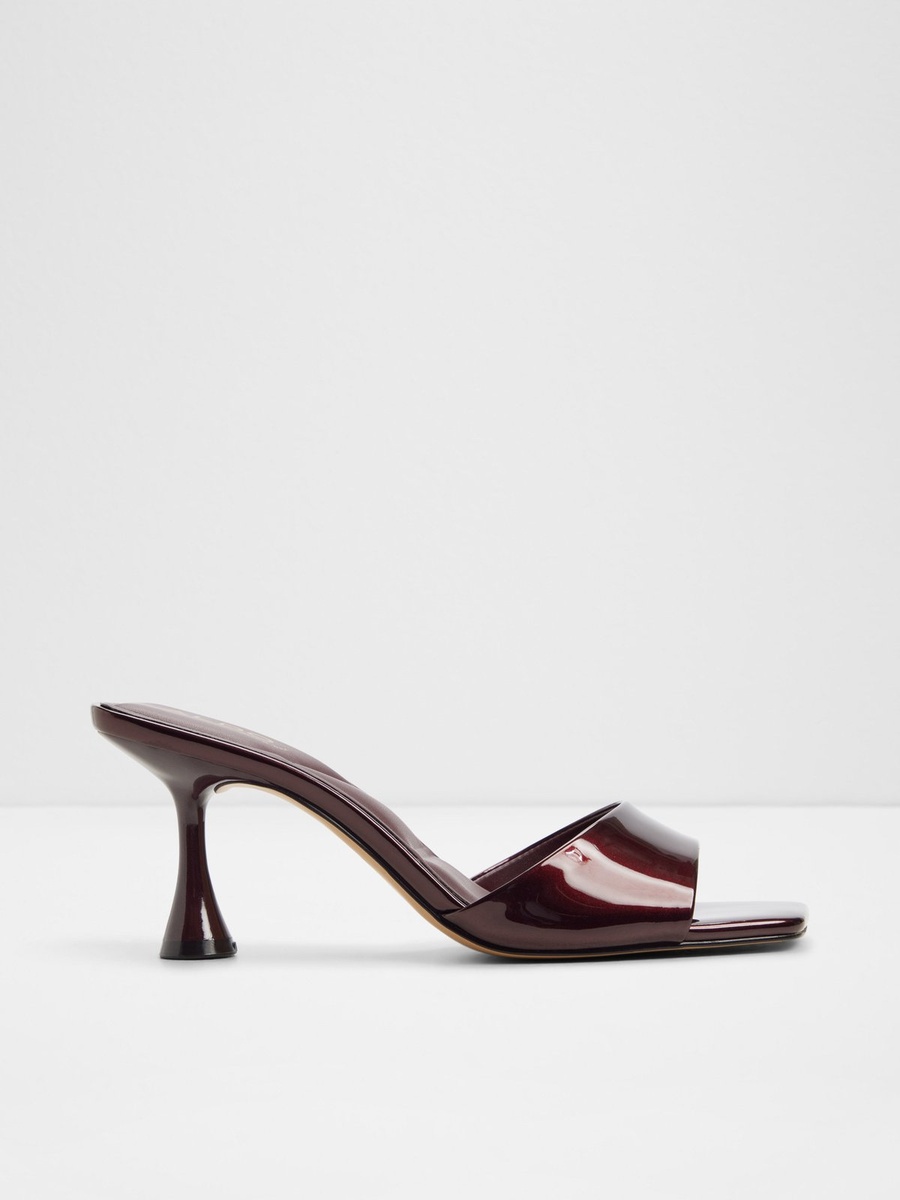 Women Coffee Brown Mid-Heel Mules