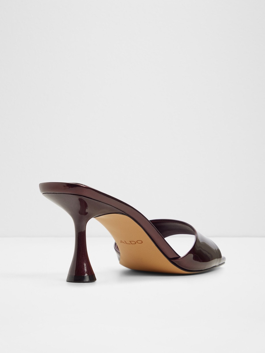 Women Coffee Brown Mid-Heel Mules