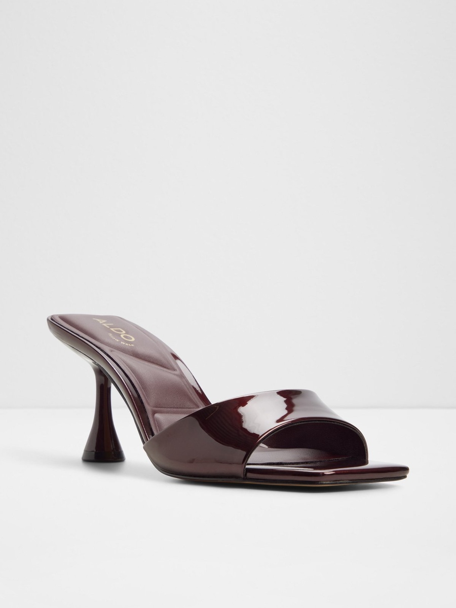 Women Coffee Brown Mid-Heel Mules