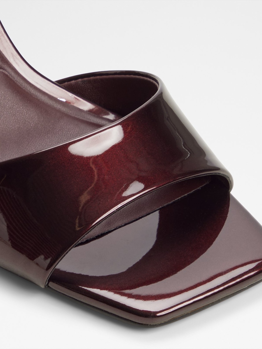 Women Coffee Brown Mid-Heel Mules