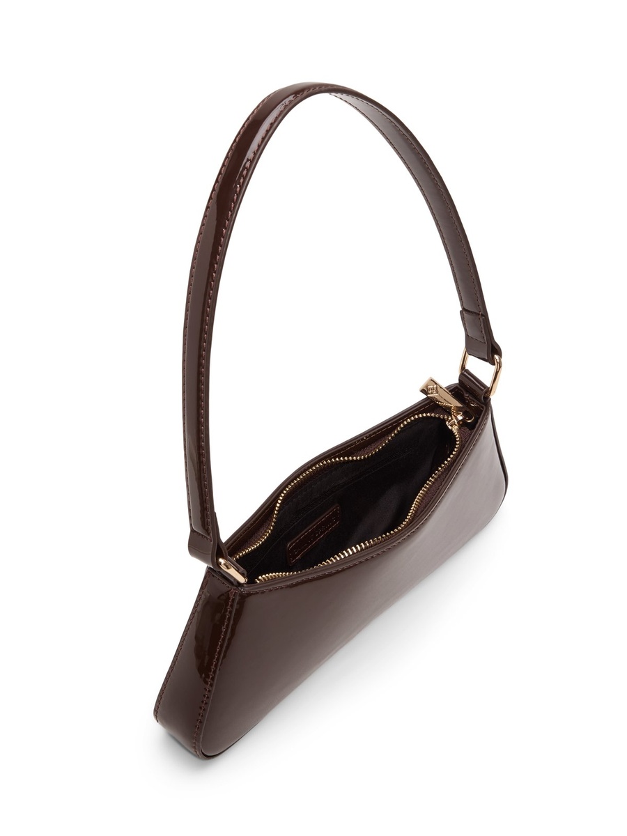 Women Coffee Brown Plain Shoulder Bag