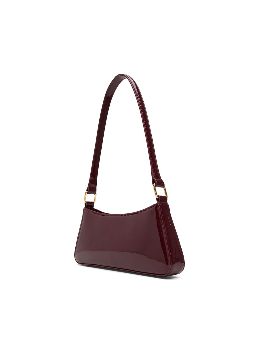 Women Maroon Plain Shoulder Bag