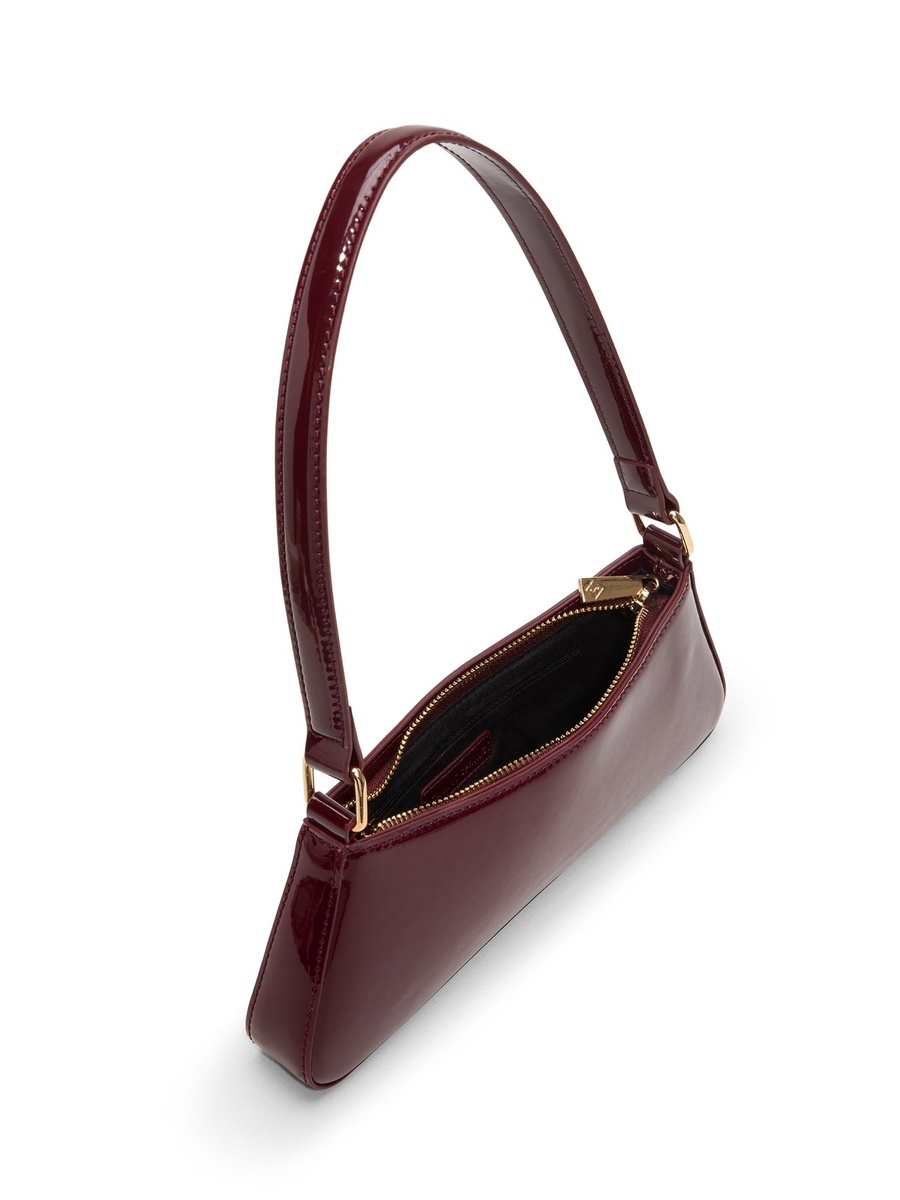 Women Maroon Plain Shoulder Bag