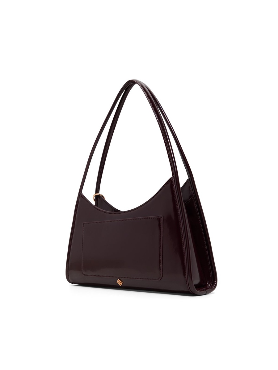 Women Burgundy Plain Shoulder Bag