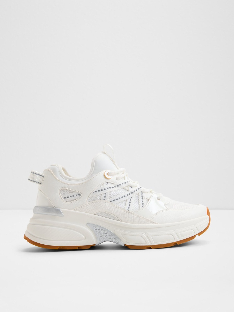 Women White PU Sports Sneakers