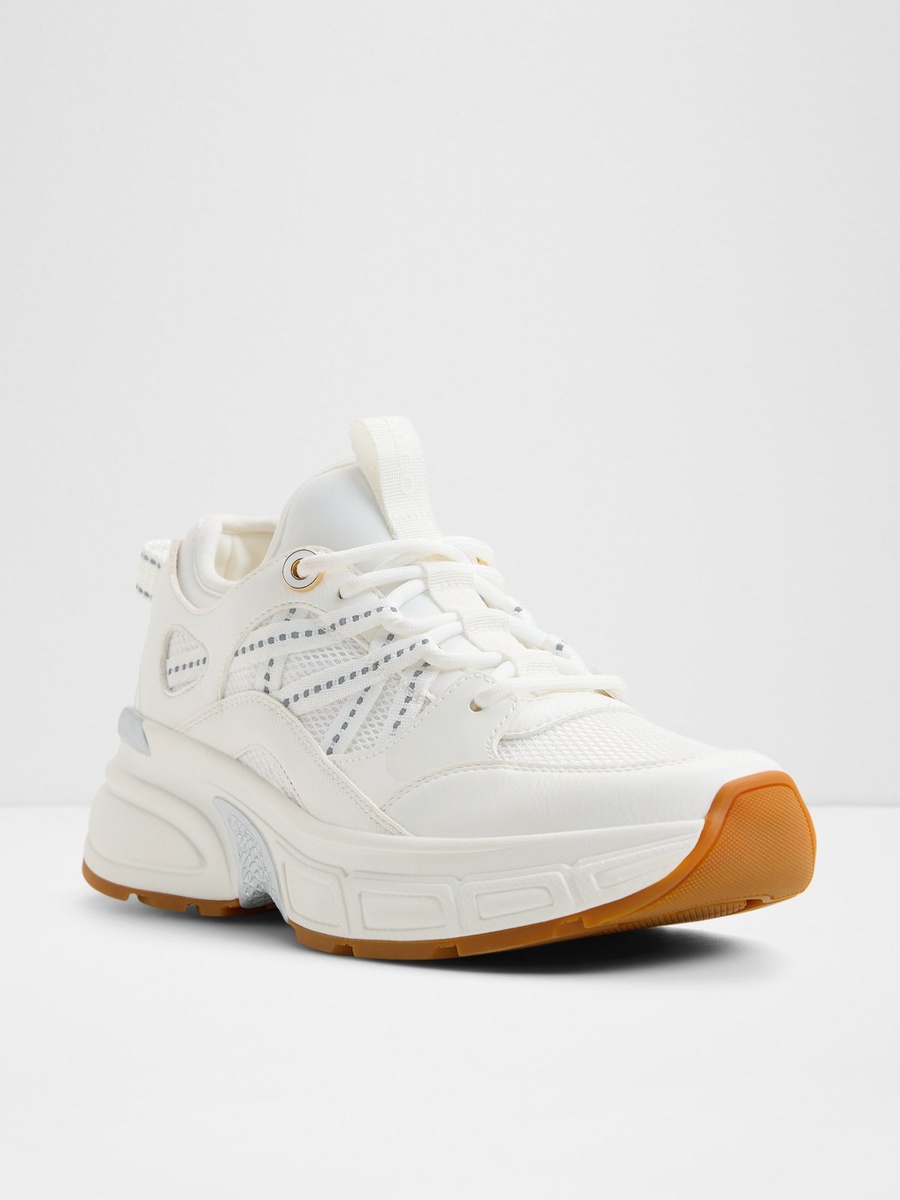 Women White PU Sports Sneakers