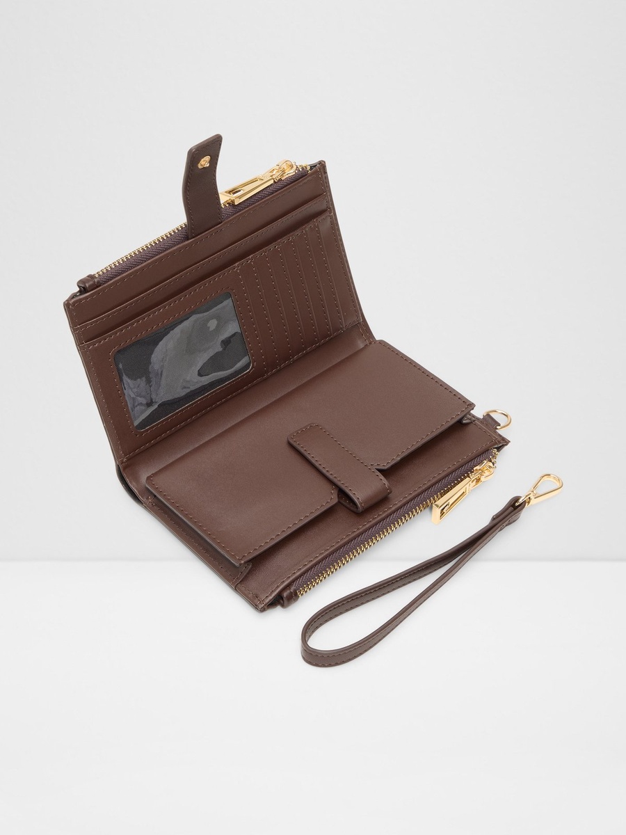 Women Brown Plain Wallet
