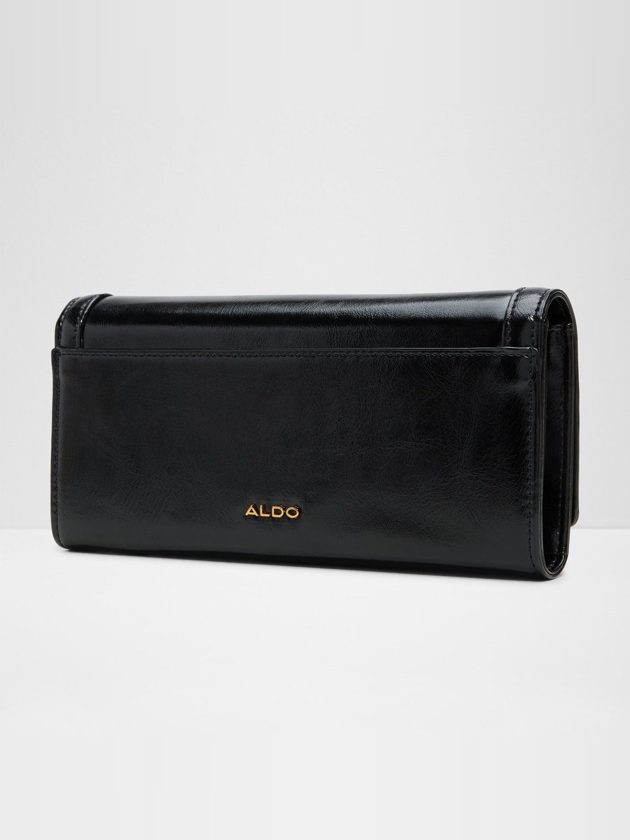 Women Black Plain Wallet