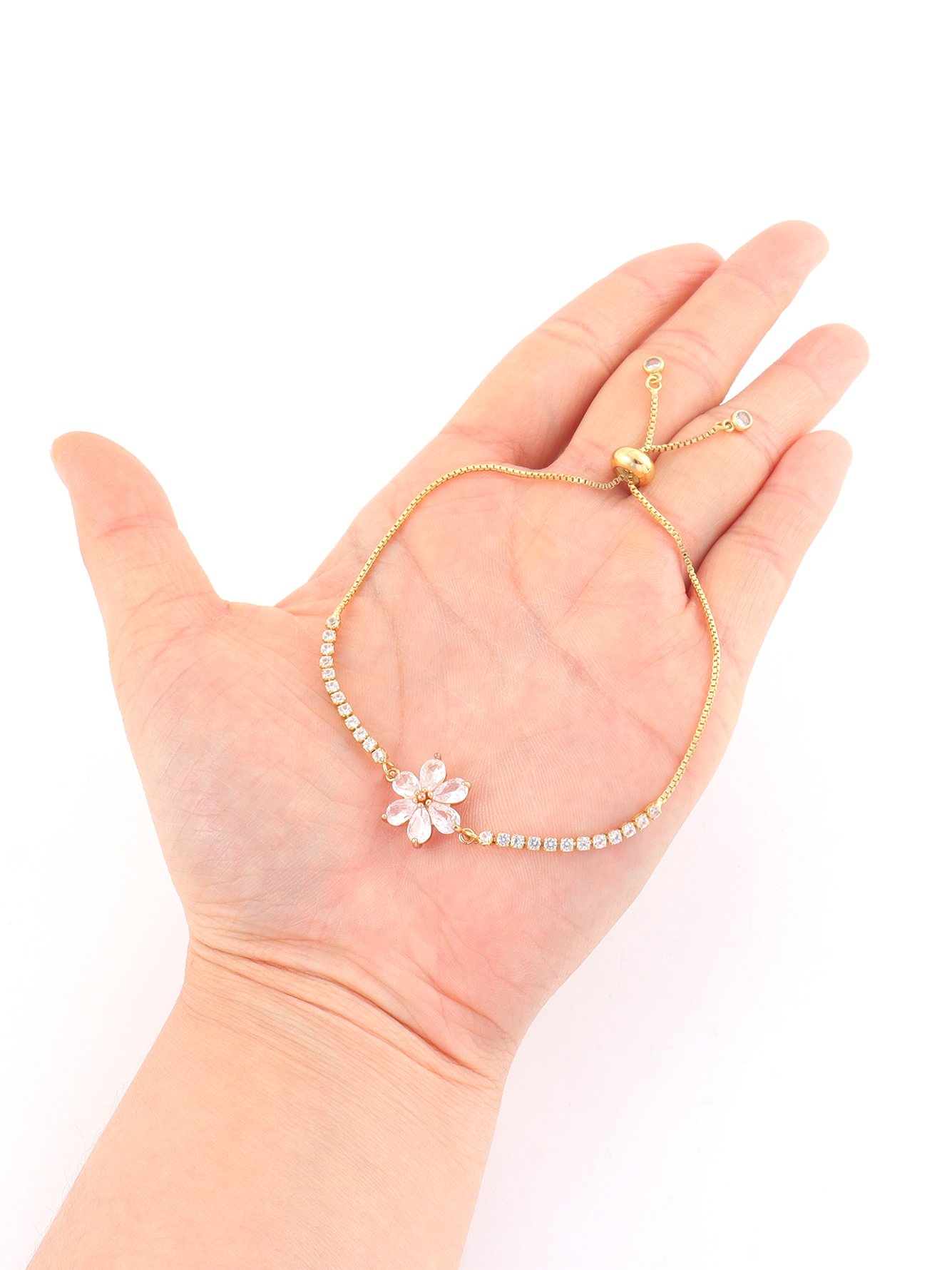 Gold Solid Charm Bracelet