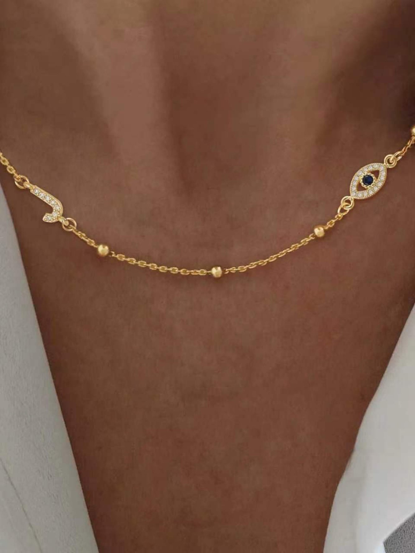 Gold Solid Pendant Necklace