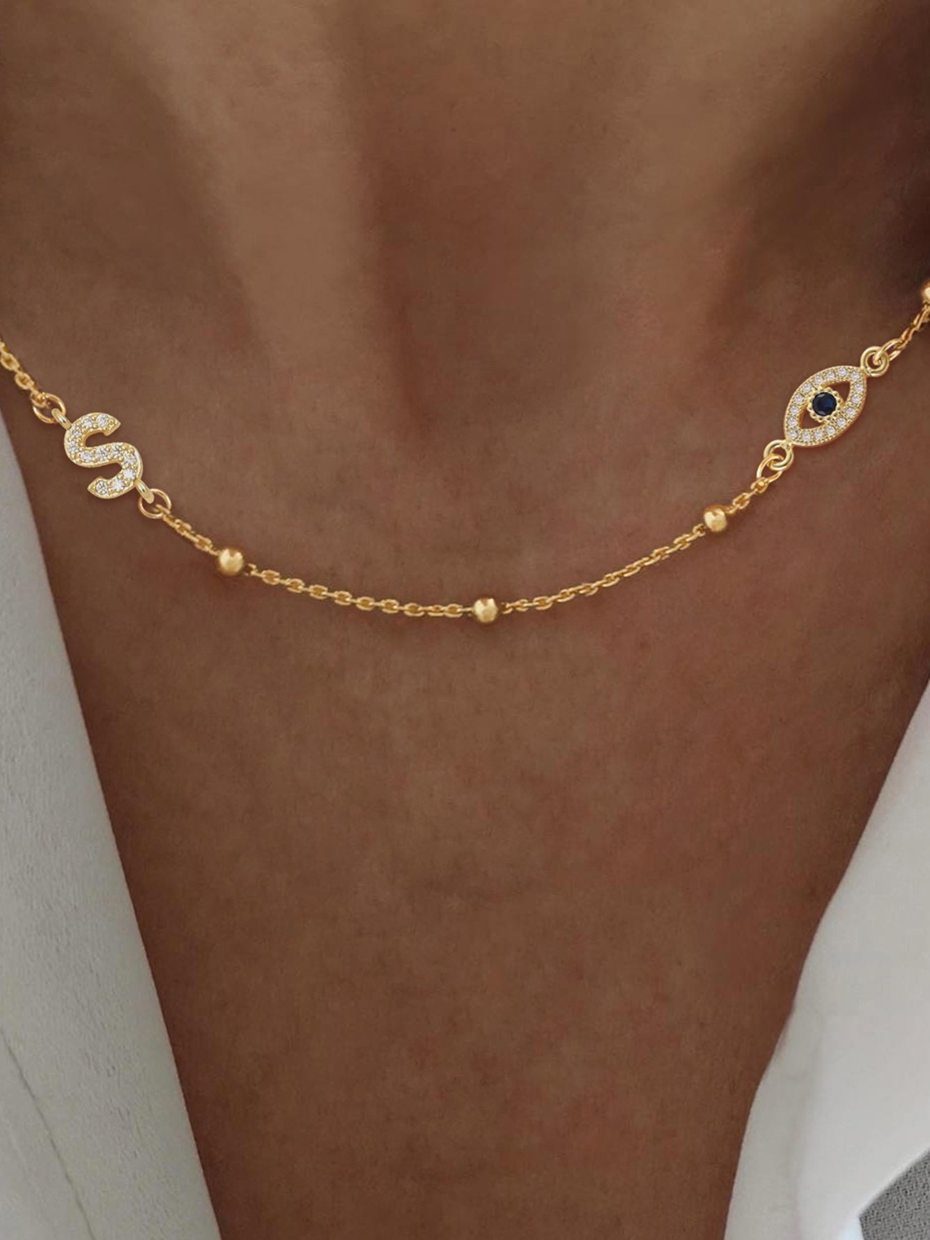 Gold Solid Pendant Necklace