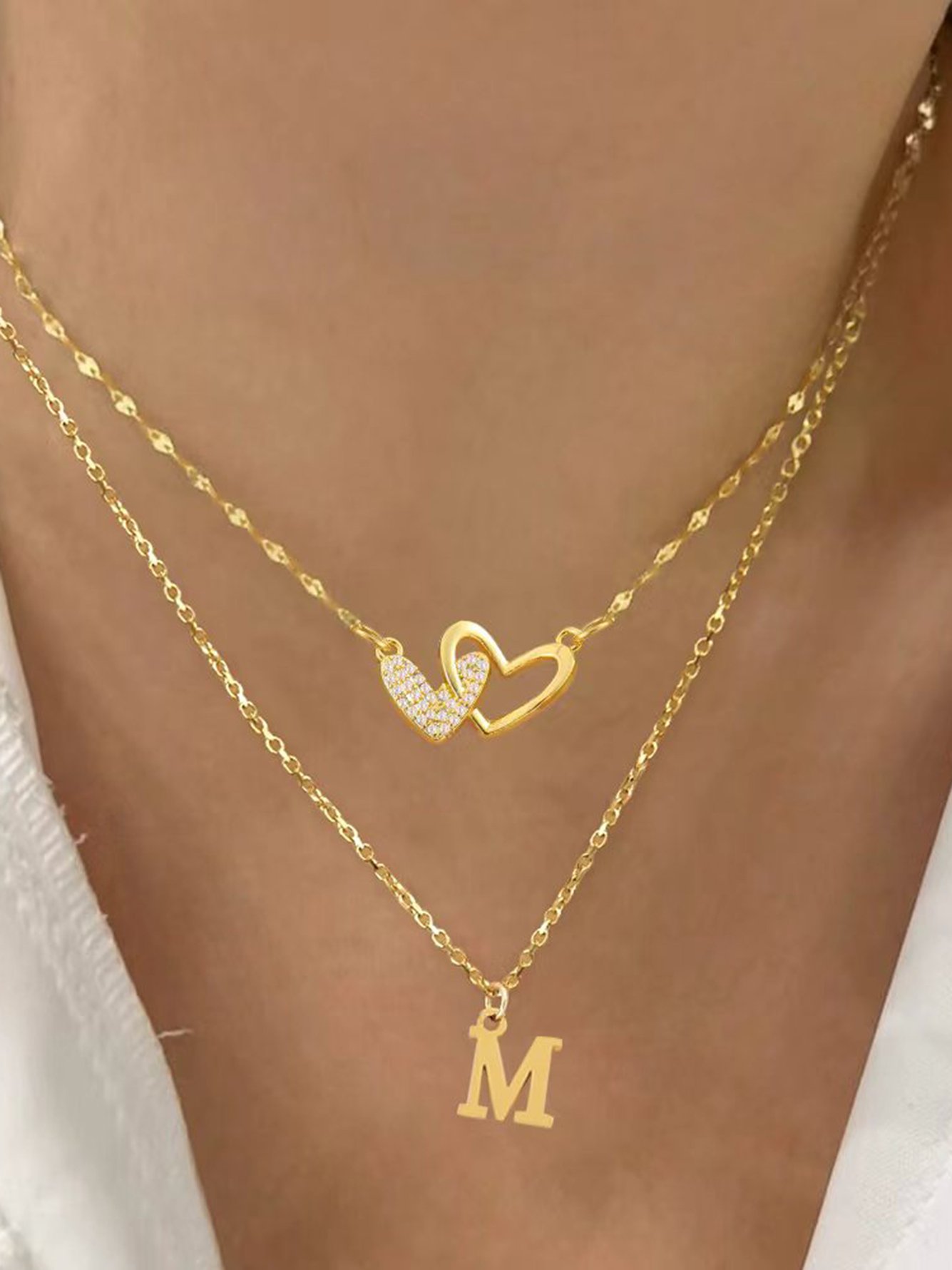 Gold Solid Pendant Necklace