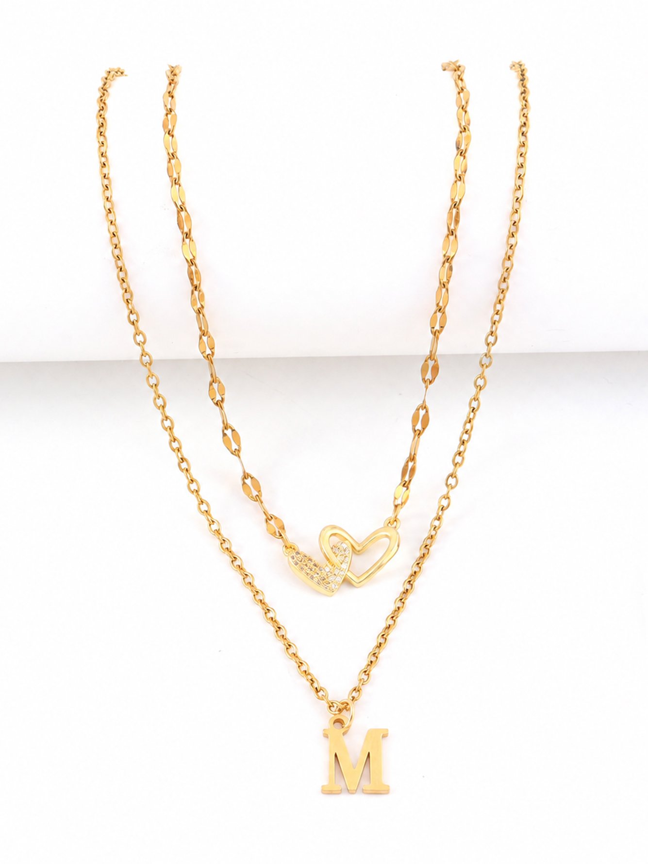 Gold Solid Pendant Necklace