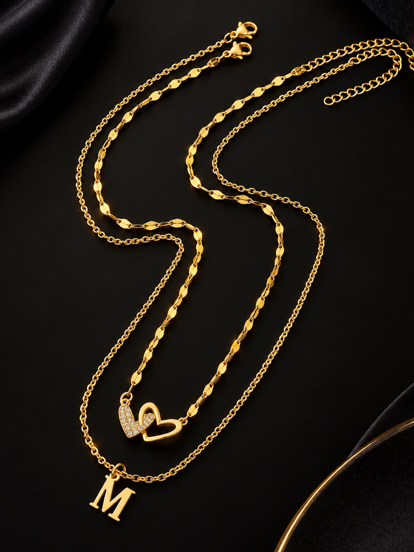 Gold Solid Pendant Necklace