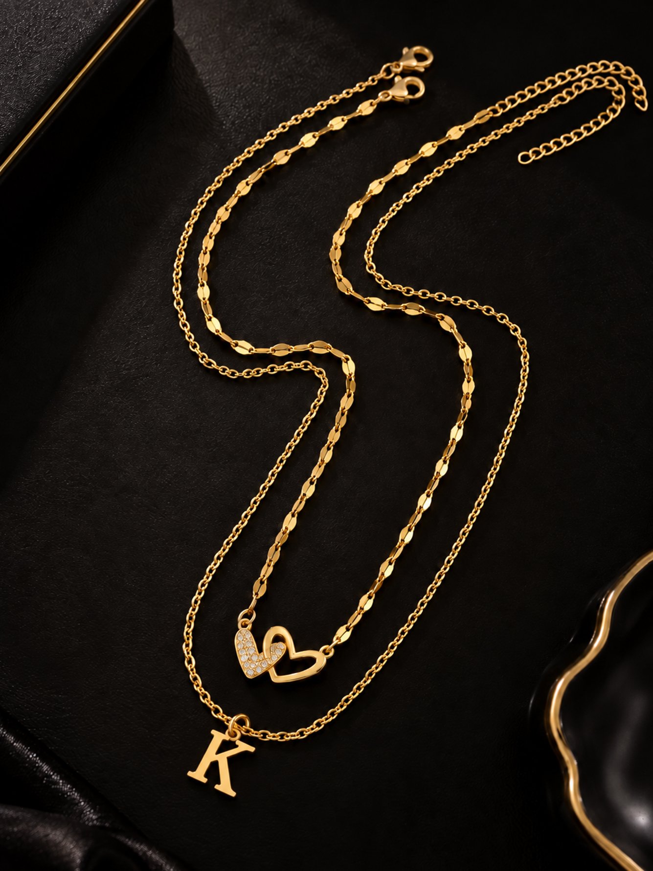 Gold Solid Pendant Necklace