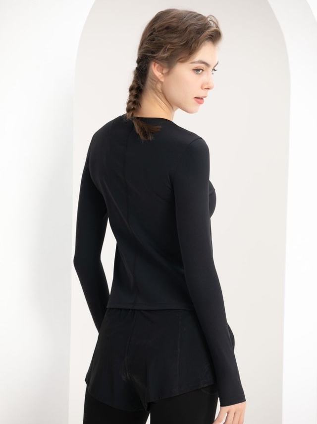 Black Long-Sleeve Performance Top