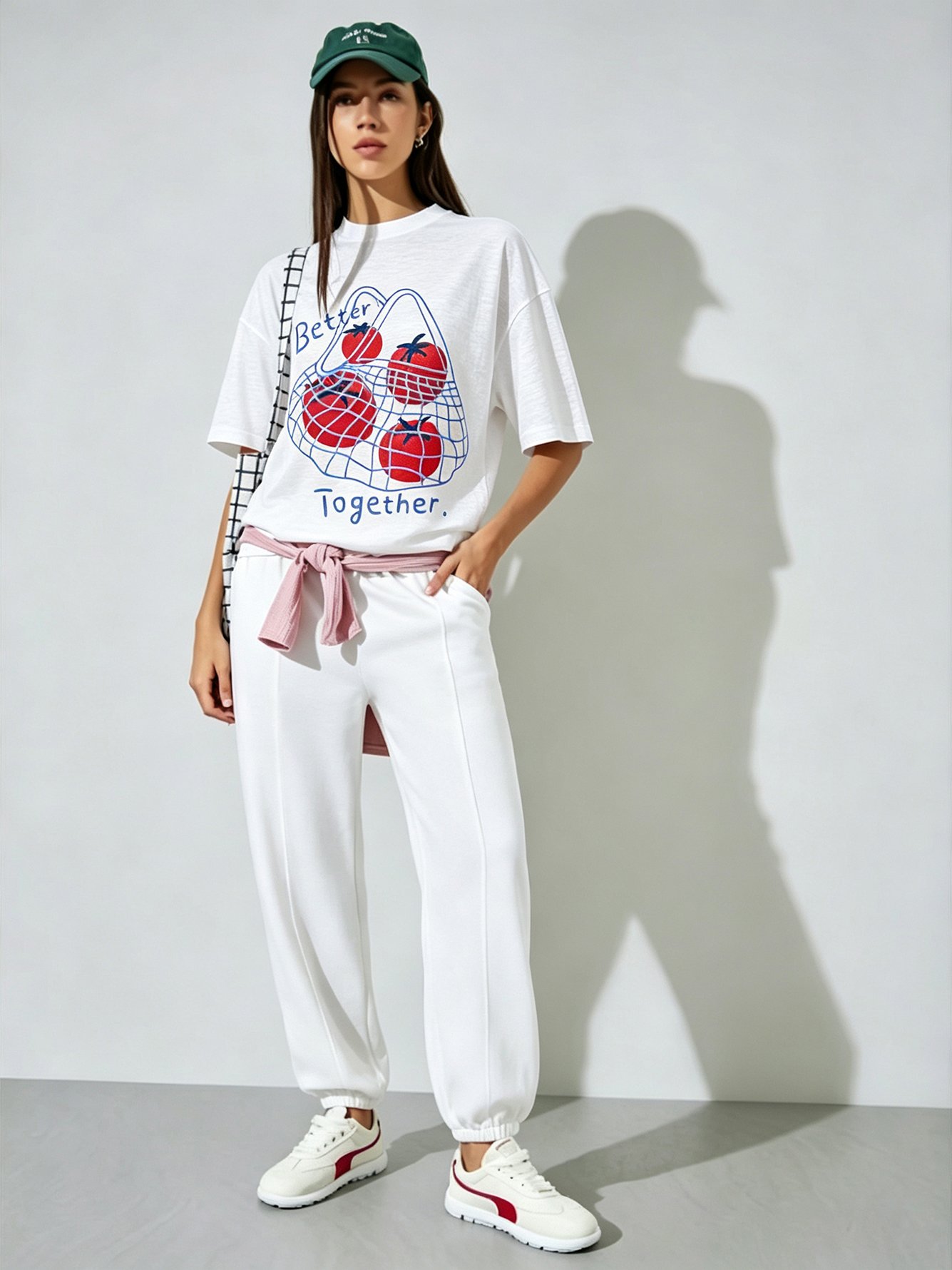 White Printed Round Neck Regular T-Shirt