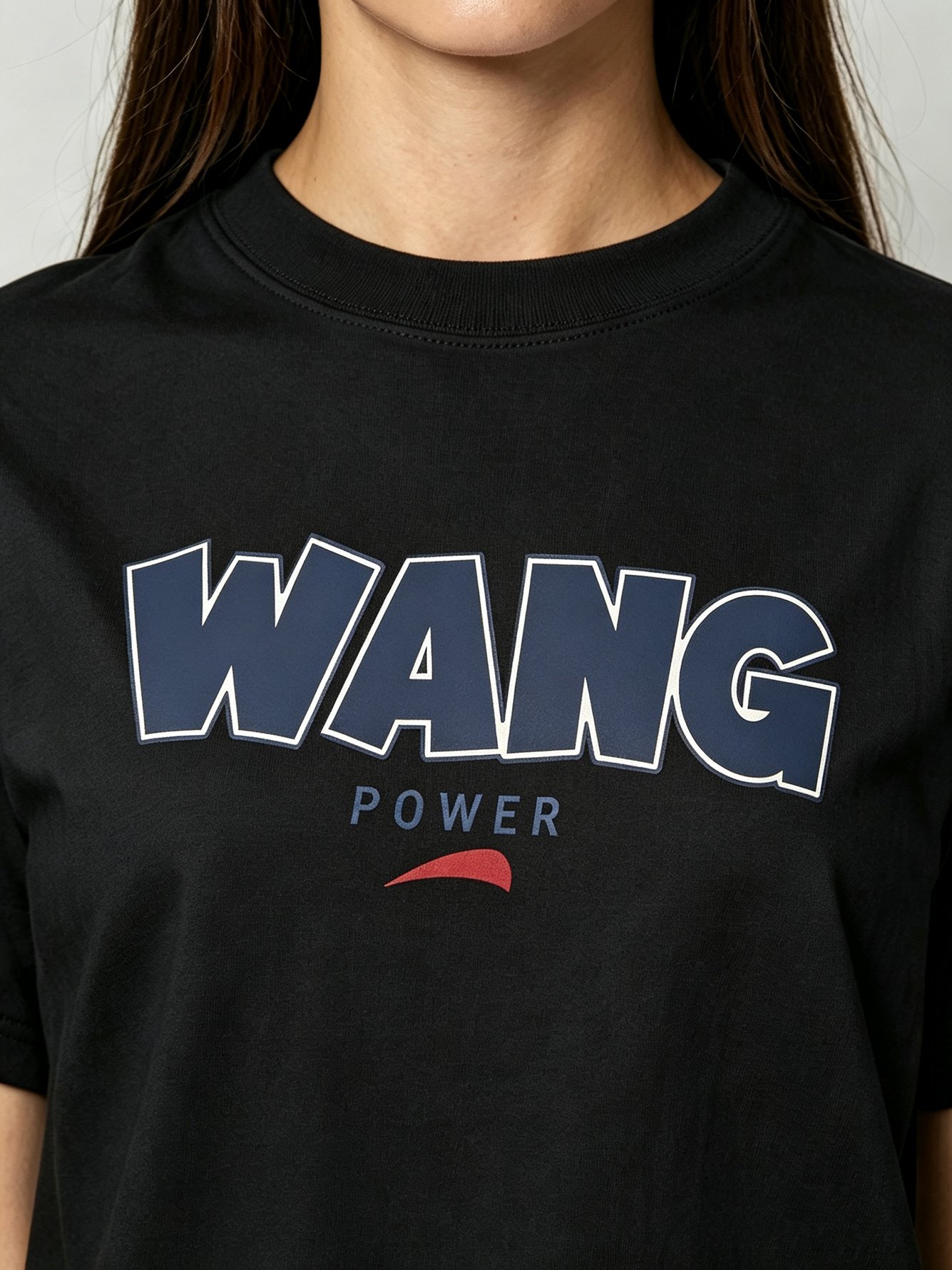 Black Printed Round Neck Regular T-Shirt