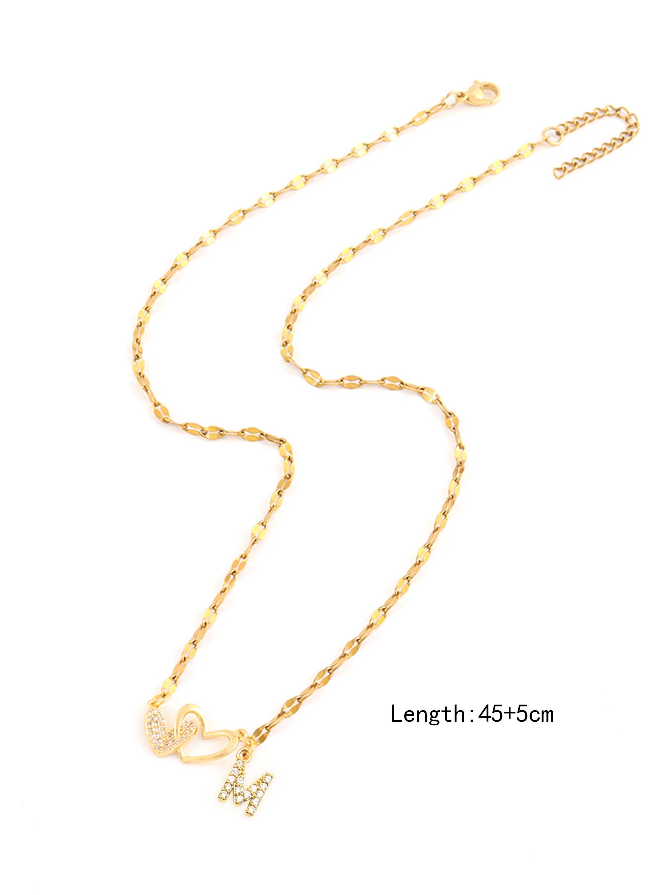 Gold Solid Pendant Necklace