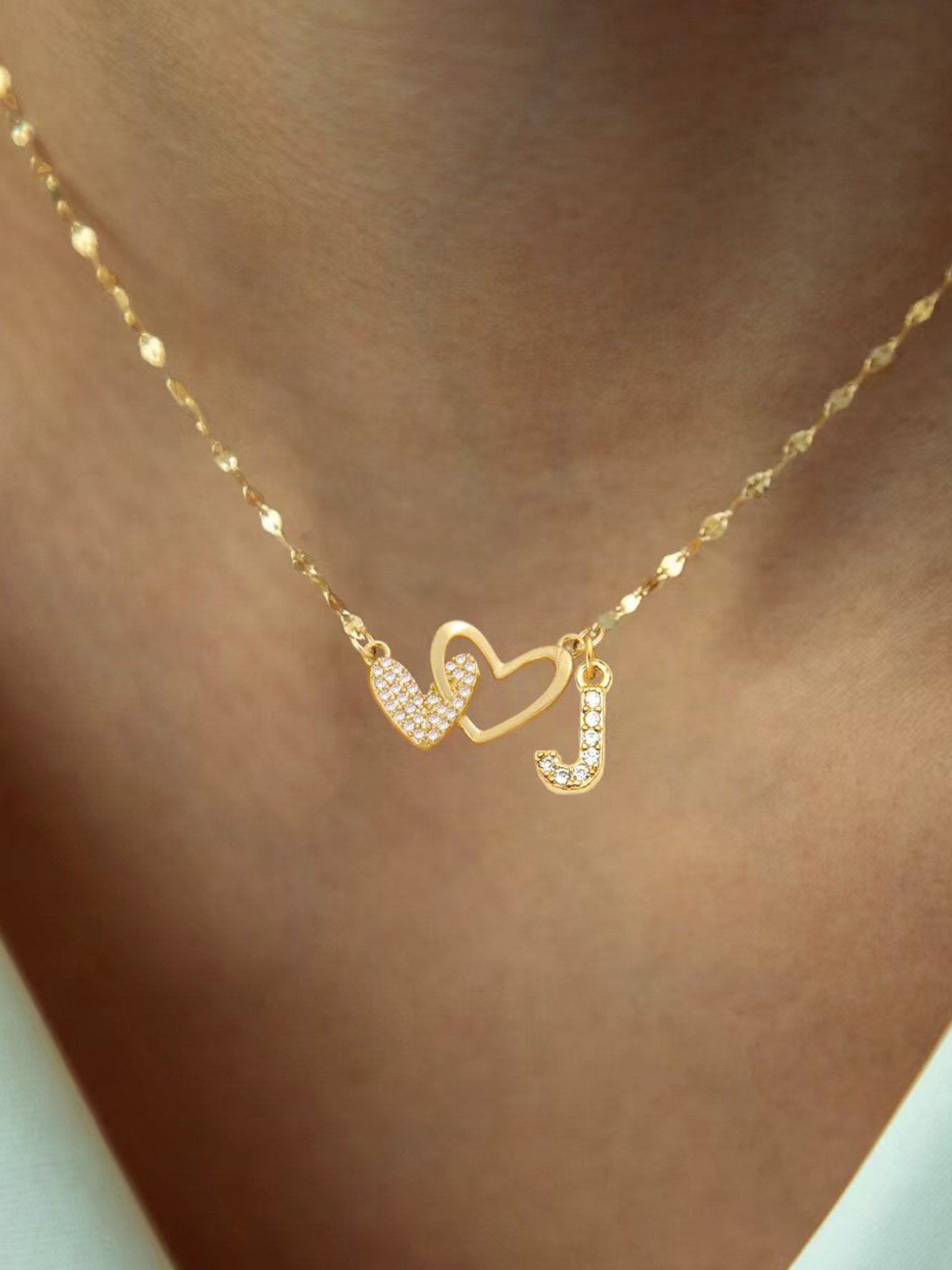 Gold Solid Pendant Necklace