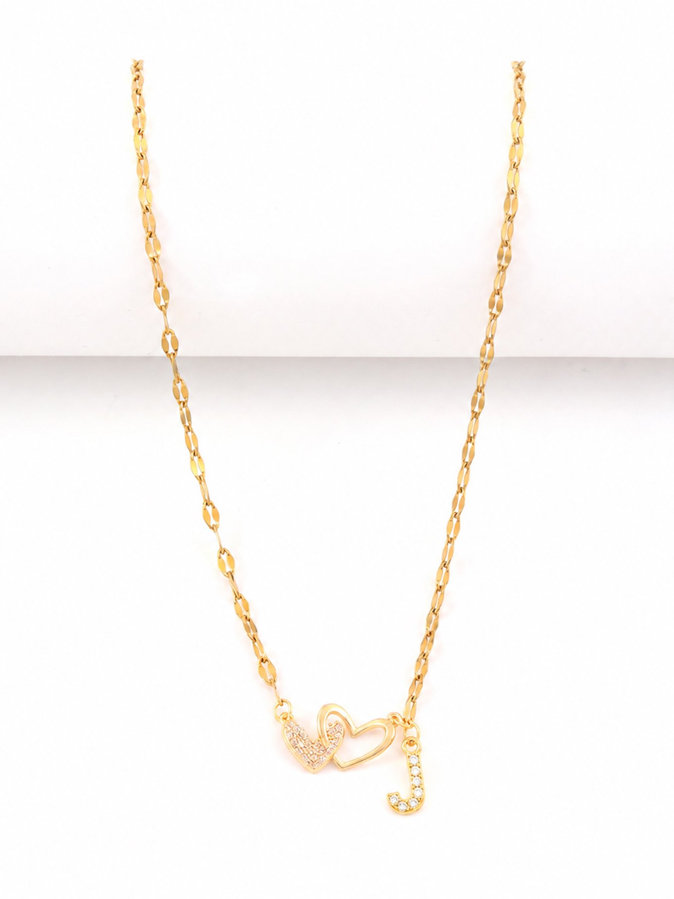 Gold Solid Pendant Necklace