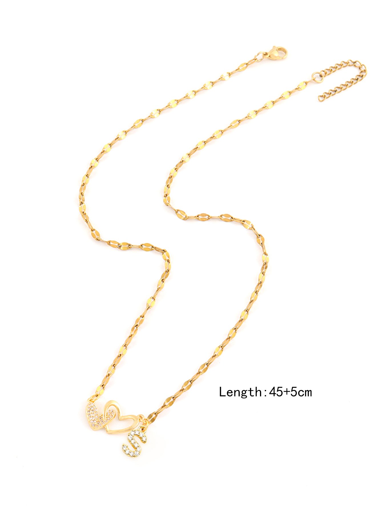 Gold Solid Pendant Necklace