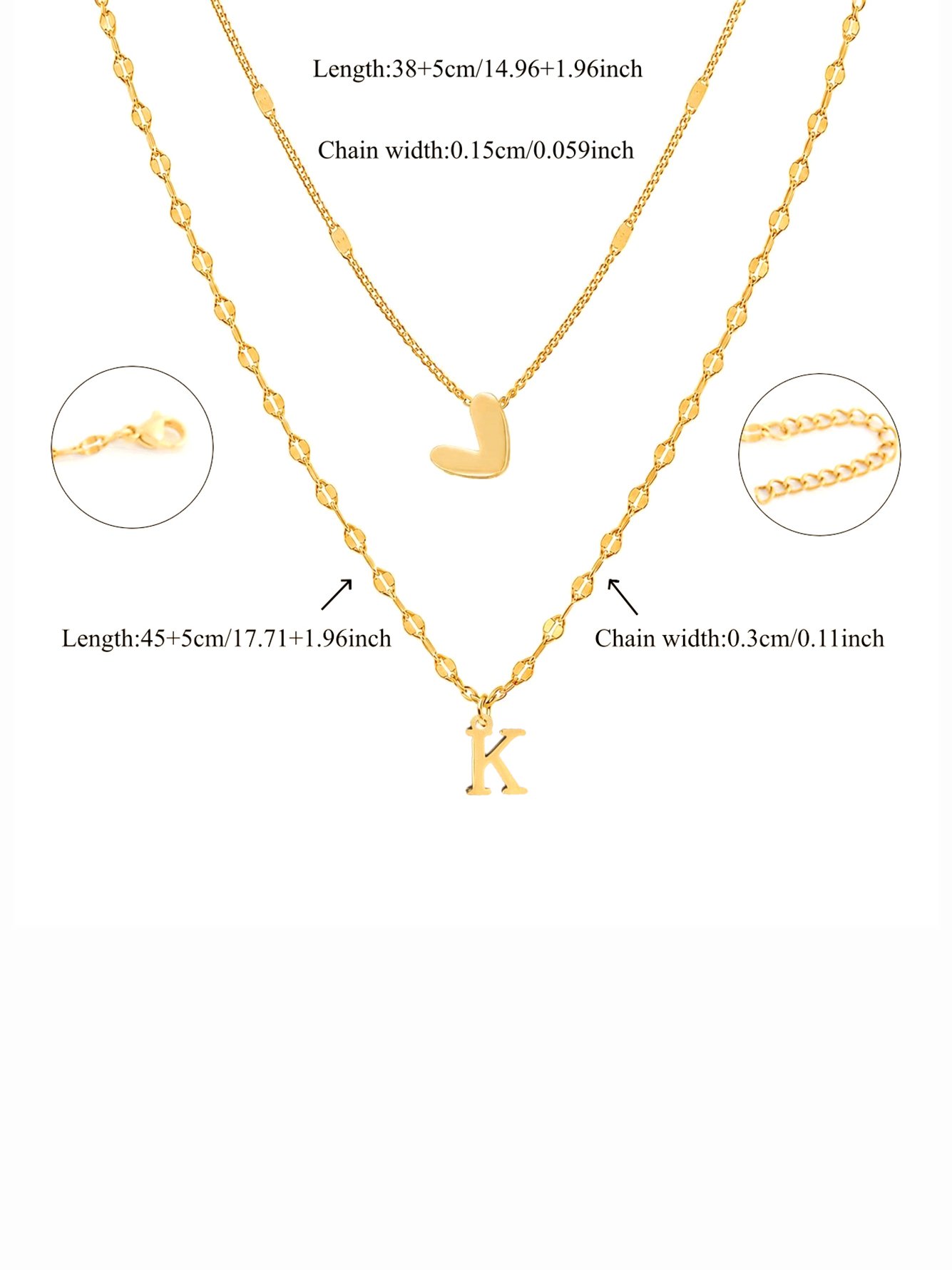 Gold Solid Pendant Necklace