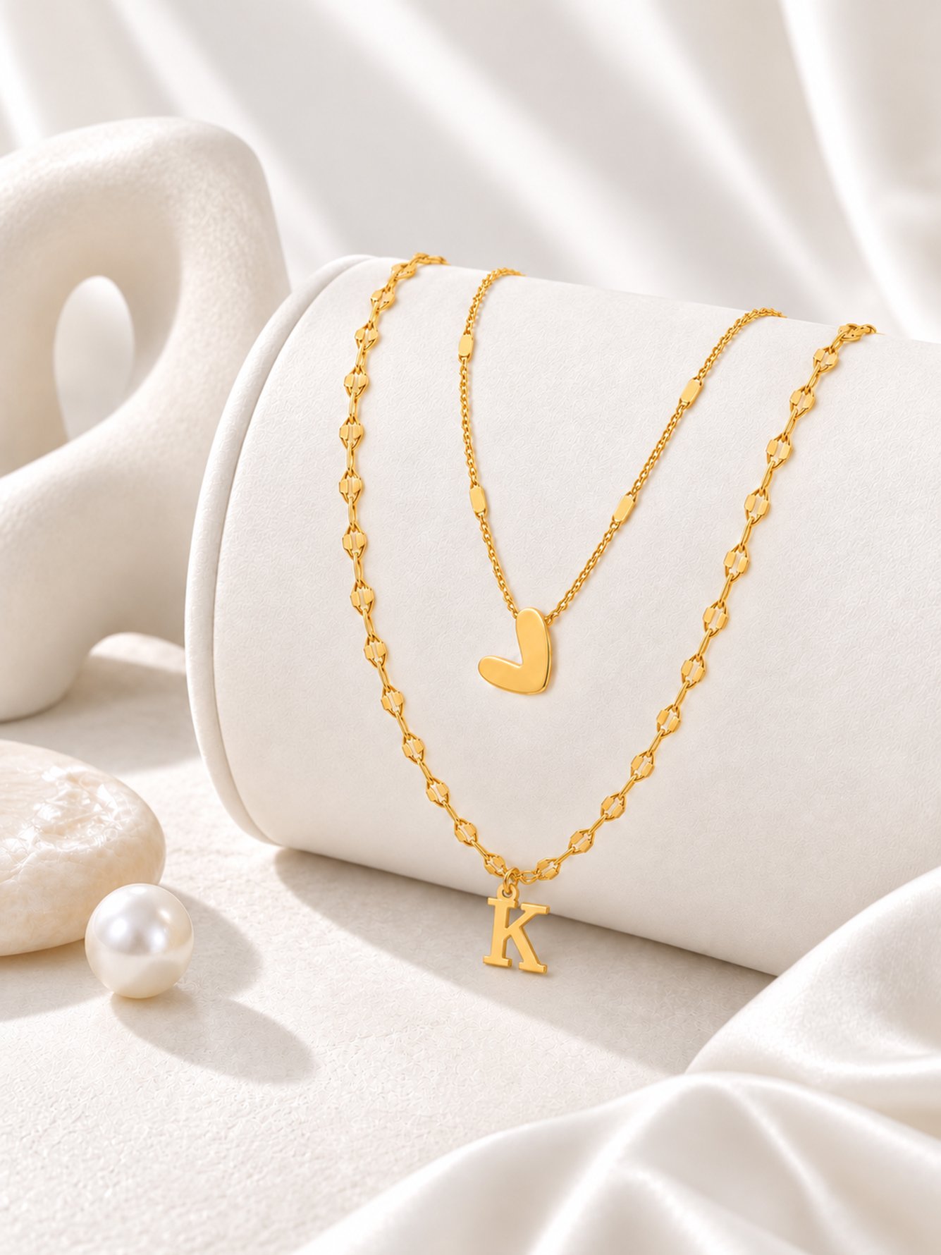 Gold Solid Pendant Necklace