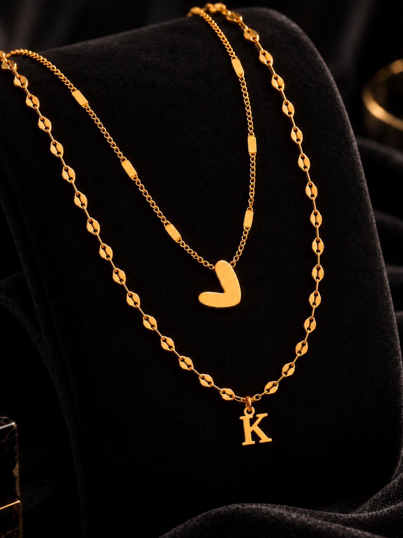 Gold Solid Pendant Necklace