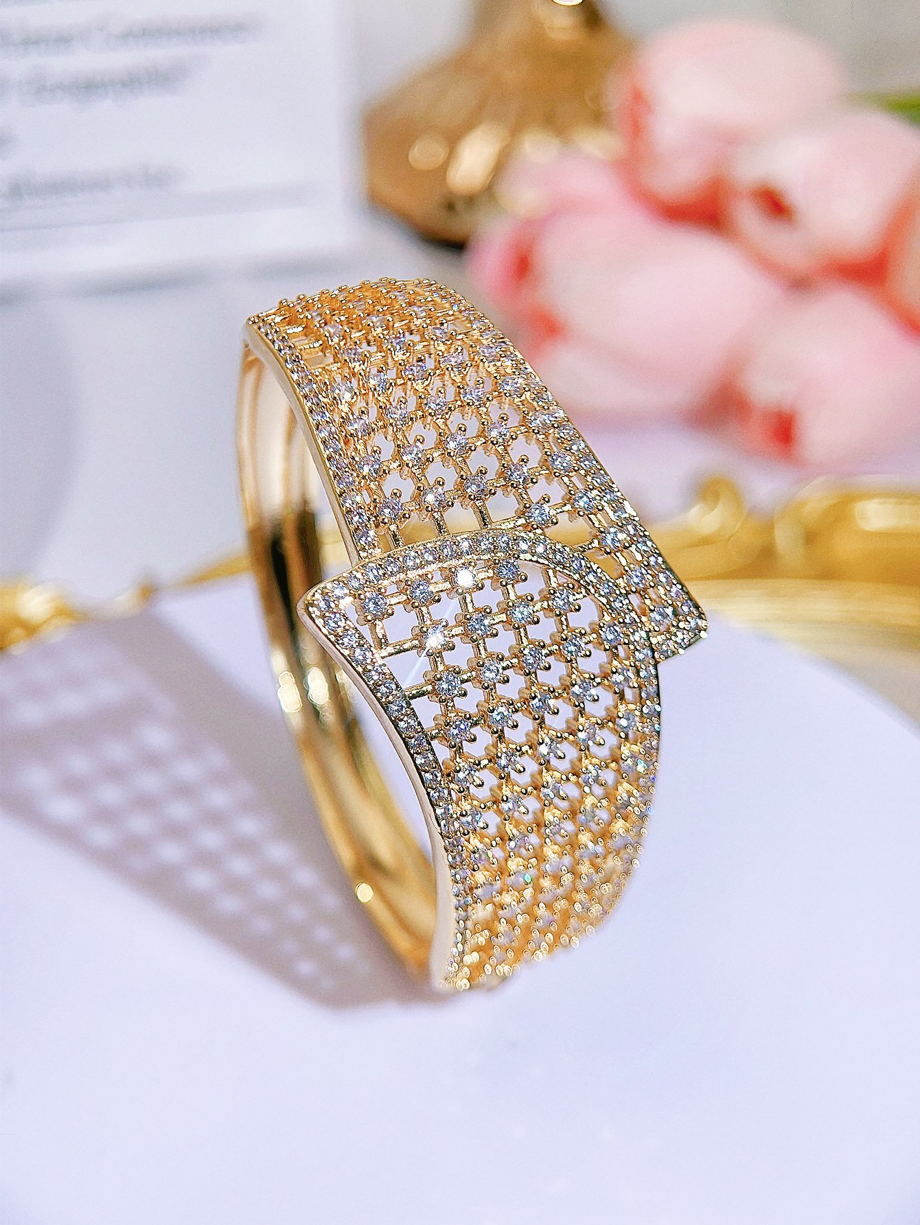 Gold Texture Bangle