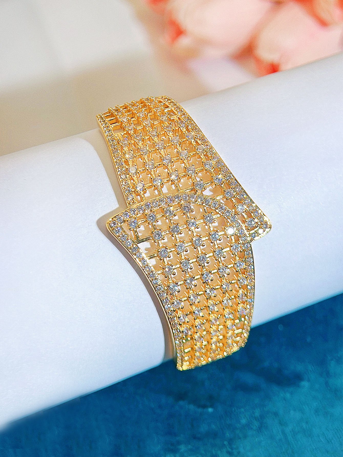 Gold Texture Bangle