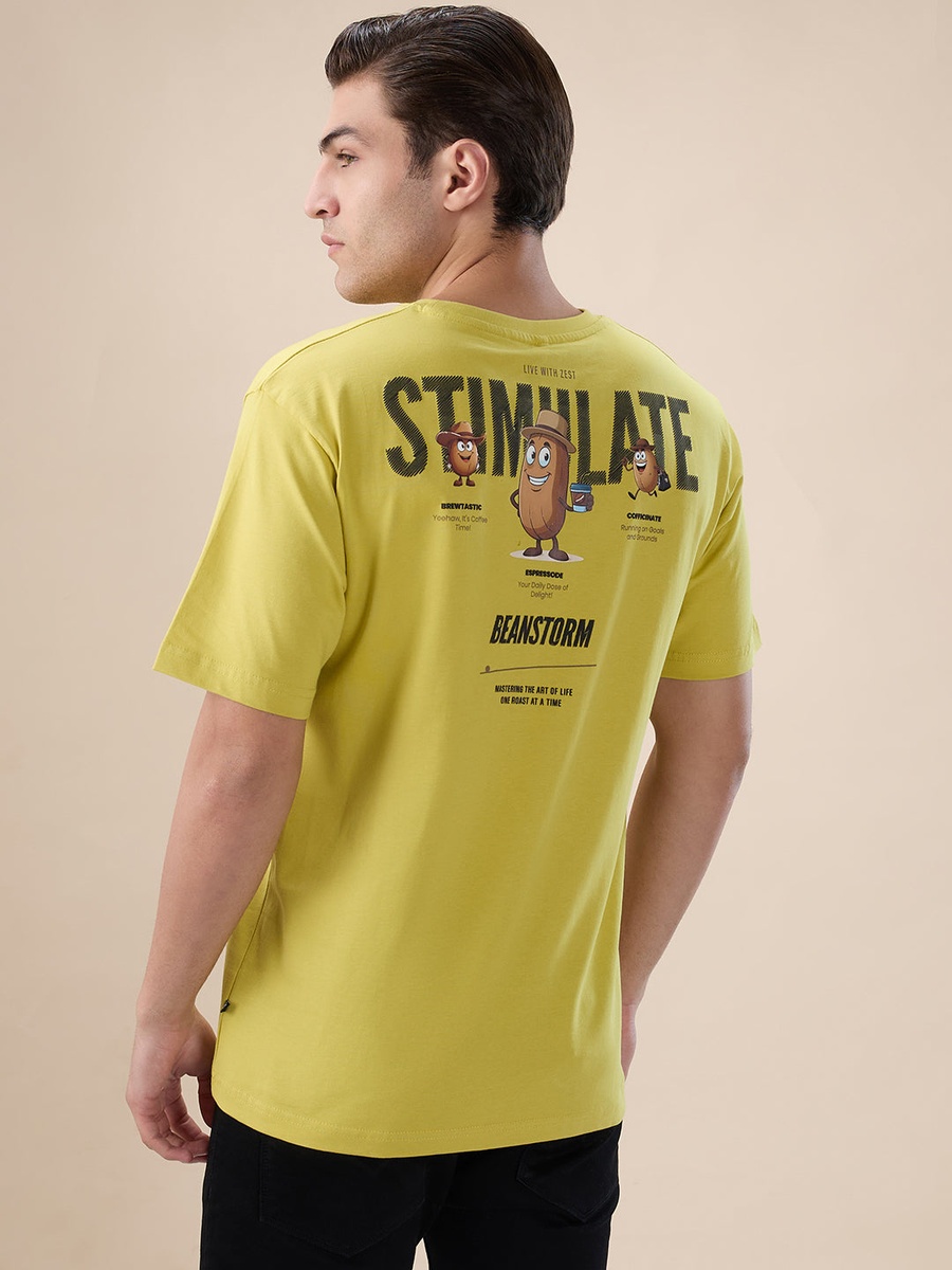 Typography Back Print Oversized T-Shirt