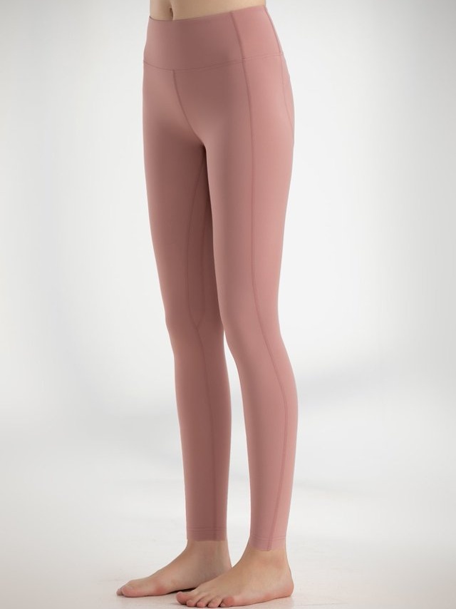 Dark Pink Plain Activewear Leggings