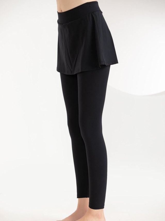 Black Skirted Activewear Leggings