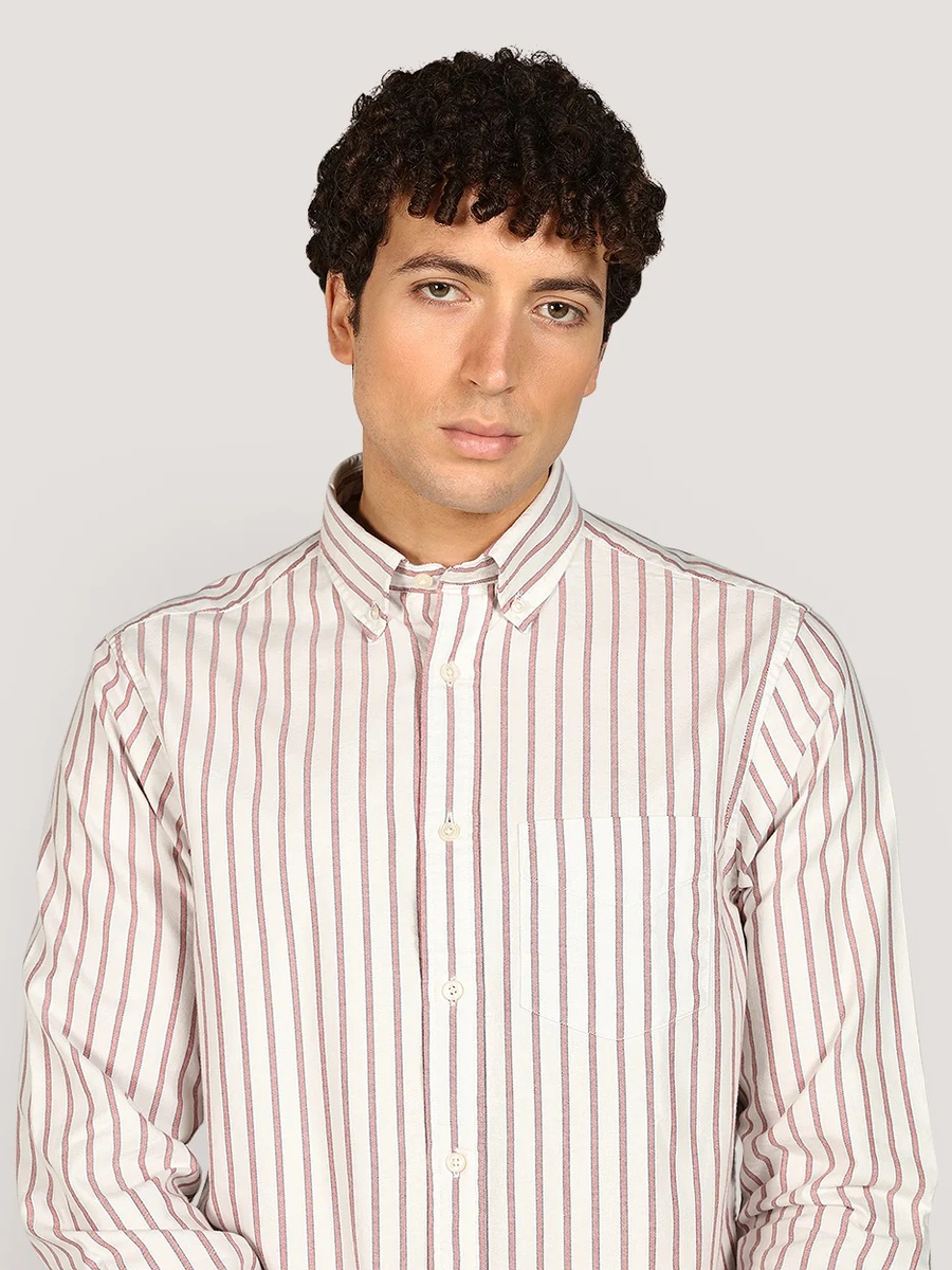 Men Regular Archive Oxford Stripe Shirt