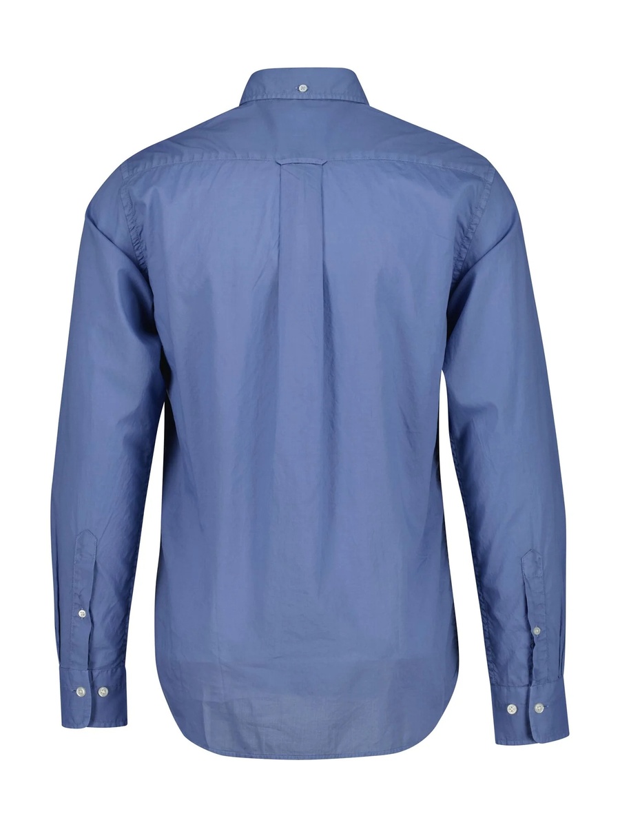 Men Regular Fit Garment-Dyed Cotton Voile Shirt