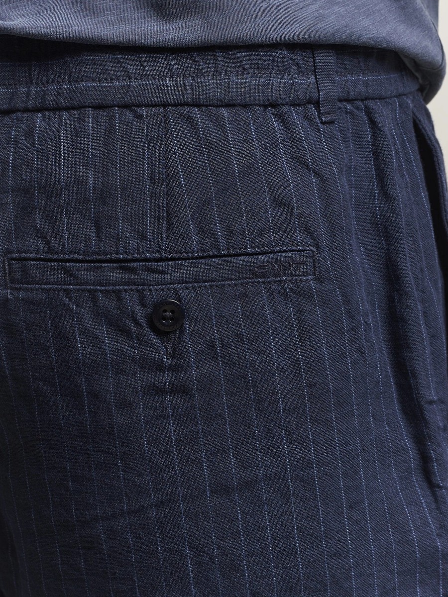 Men Regular Fit Pinstripe Shorts