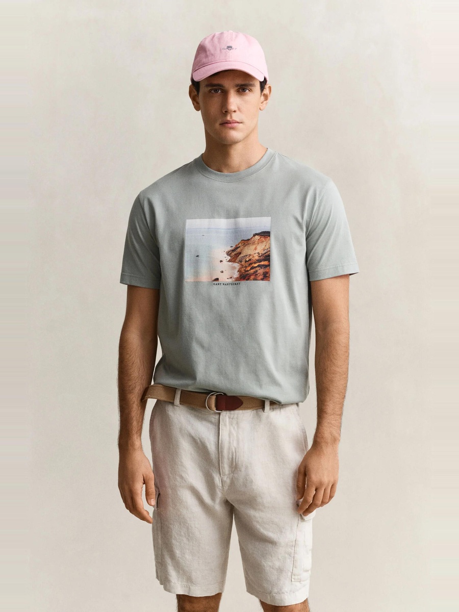 Men Scenery Graphic T-Shirt
