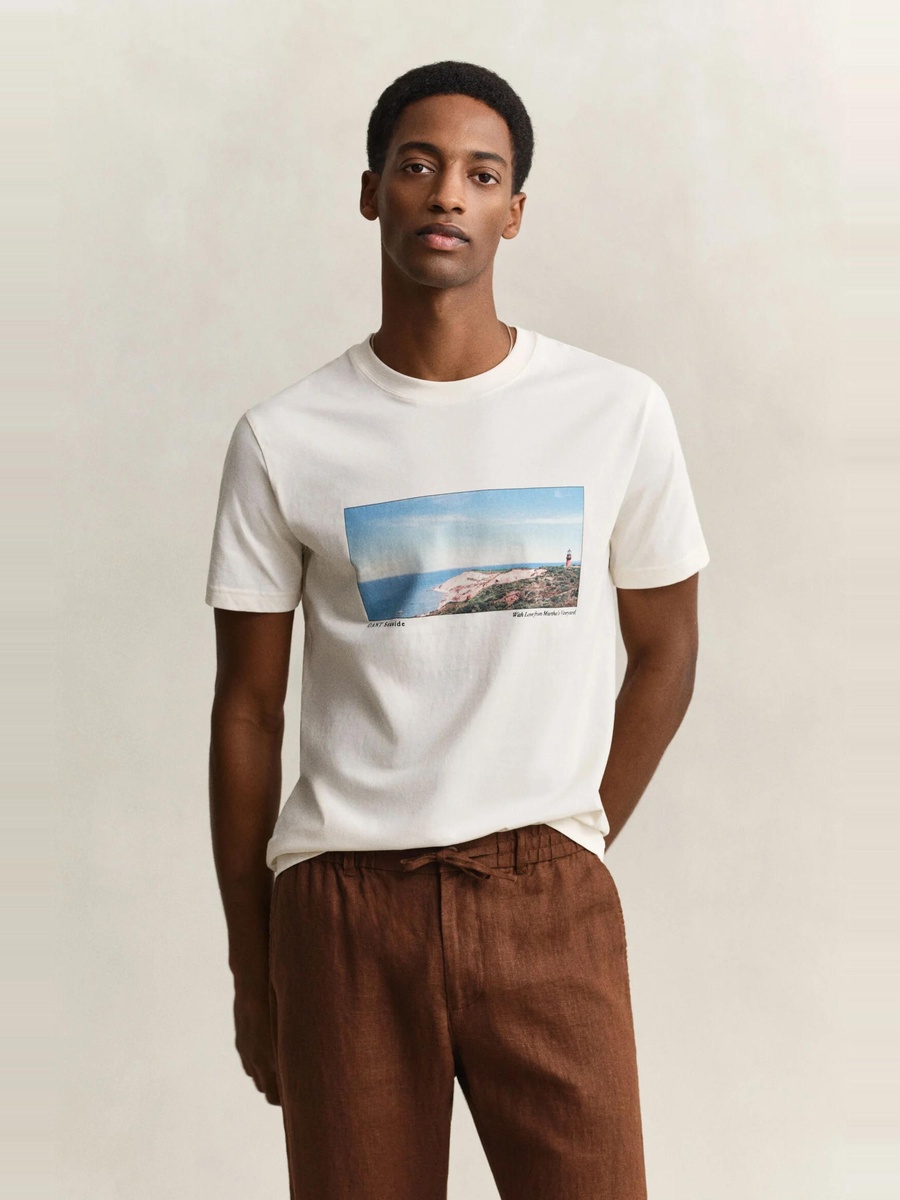Men Scenery Graphic T-Shirt