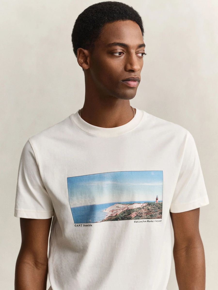 Men Scenery Graphic T-Shirt