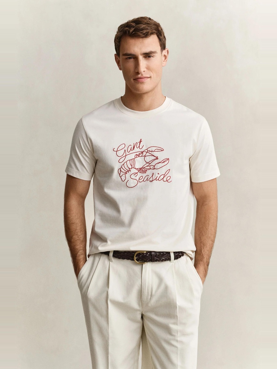 Men Seaside Graphic T-Shirt