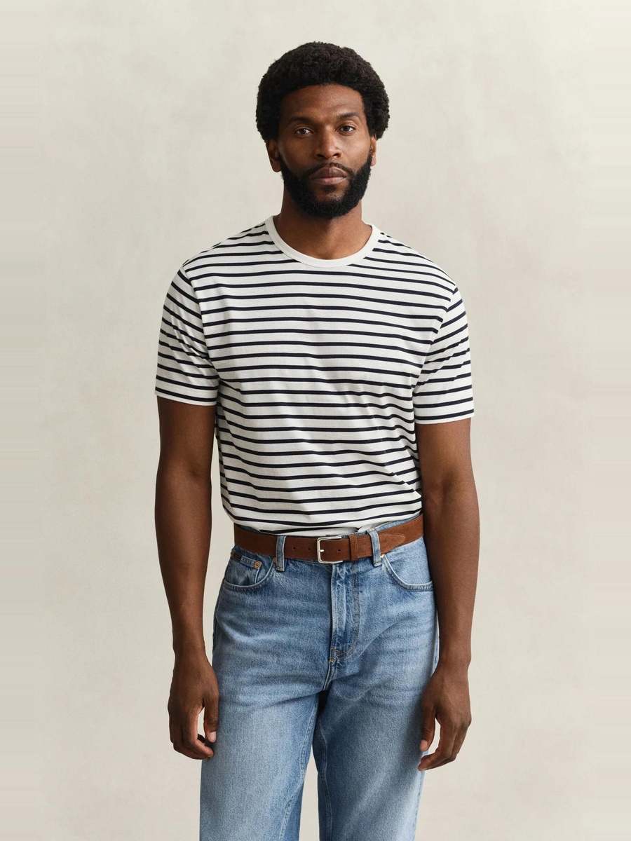 Men Pima Cotton Striped T-Shirt