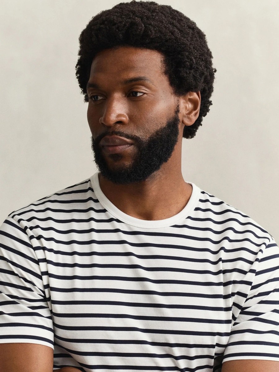 Men Pima Cotton Striped T-Shirt